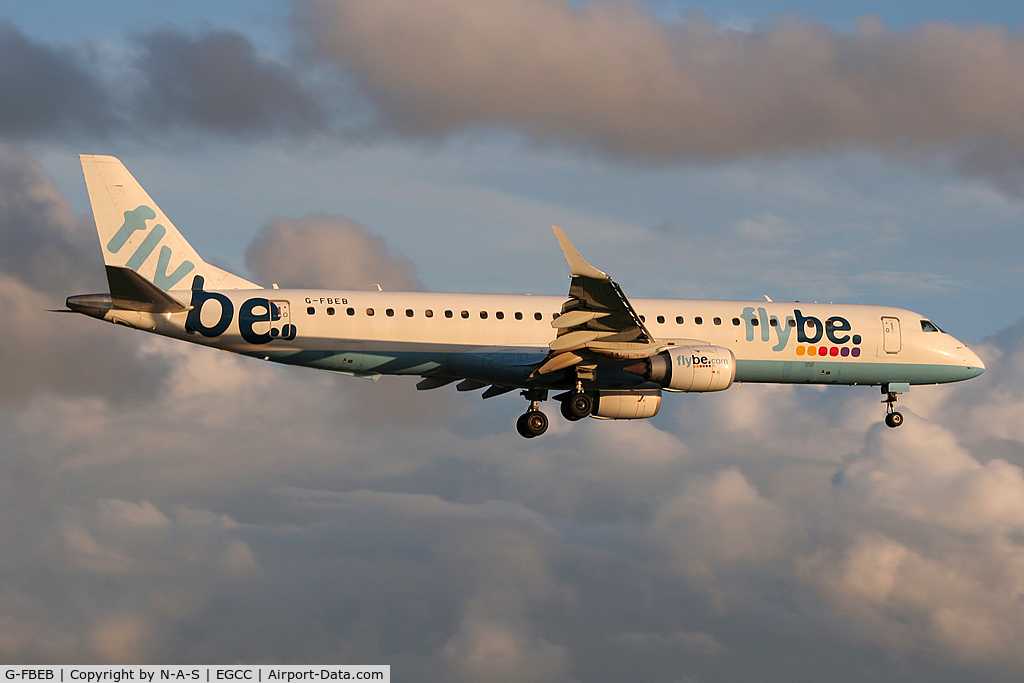 G-FBEB, 2006 Embraer 195LR (ERJ-190-200LR) C/N 19000057, Landing 23R