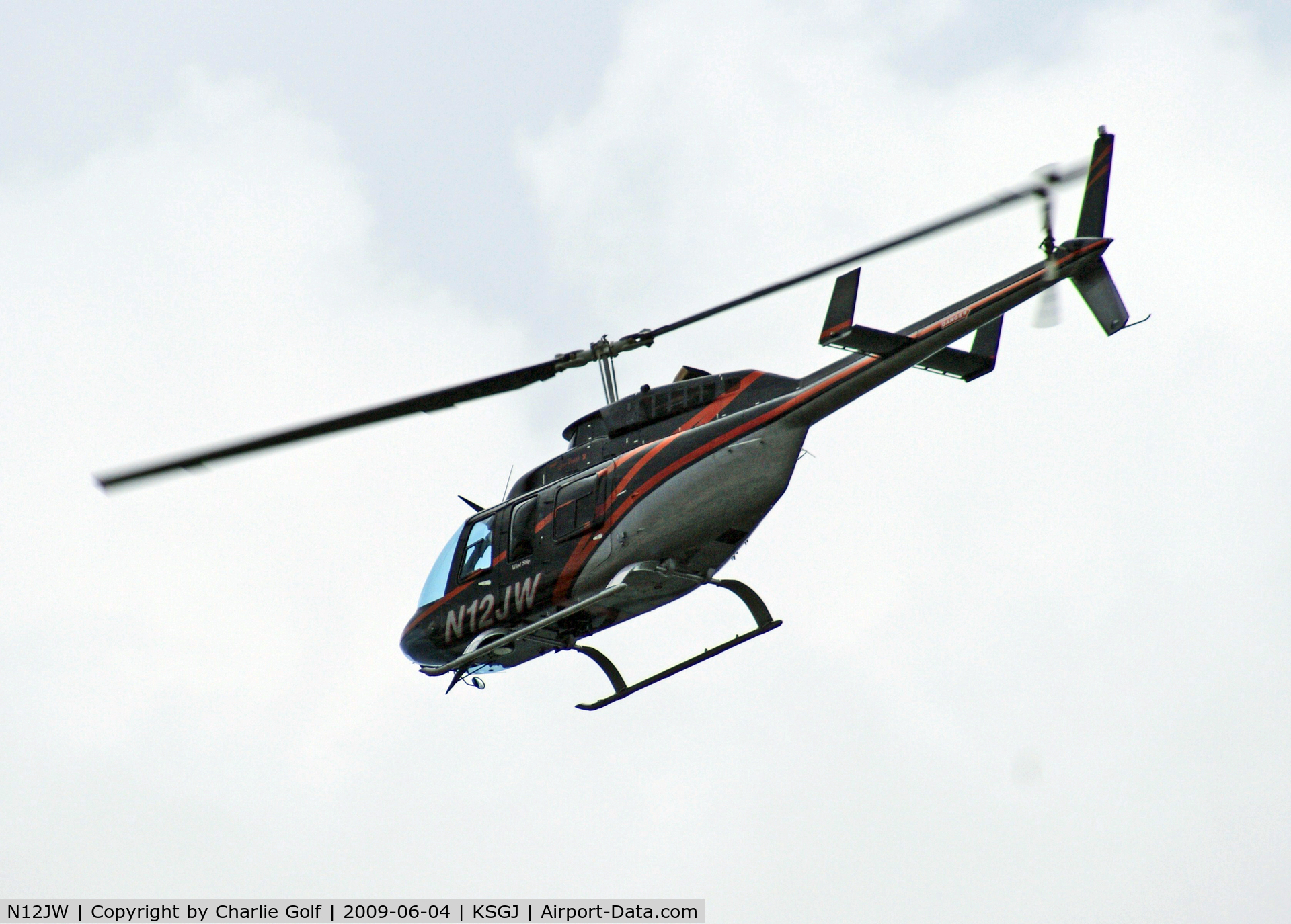 N12JW, 1997 Bell 206L-4 LongRanger LongRanger C/N 52193, Saint Augustine, Florida area. June 4, 2009