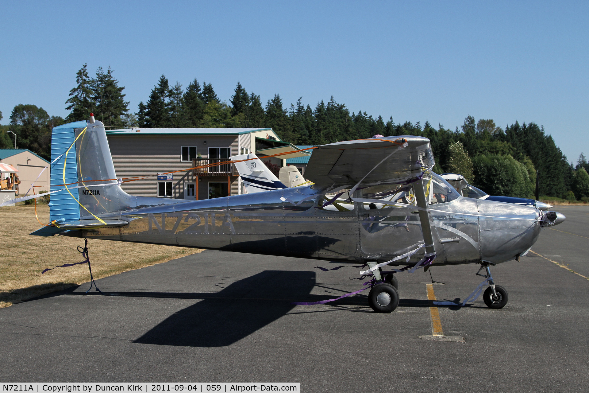 N7211A, 1956 Cessna 172 C/N 29311, A wedding had recently taken place and the aircraft had been duly decorated!