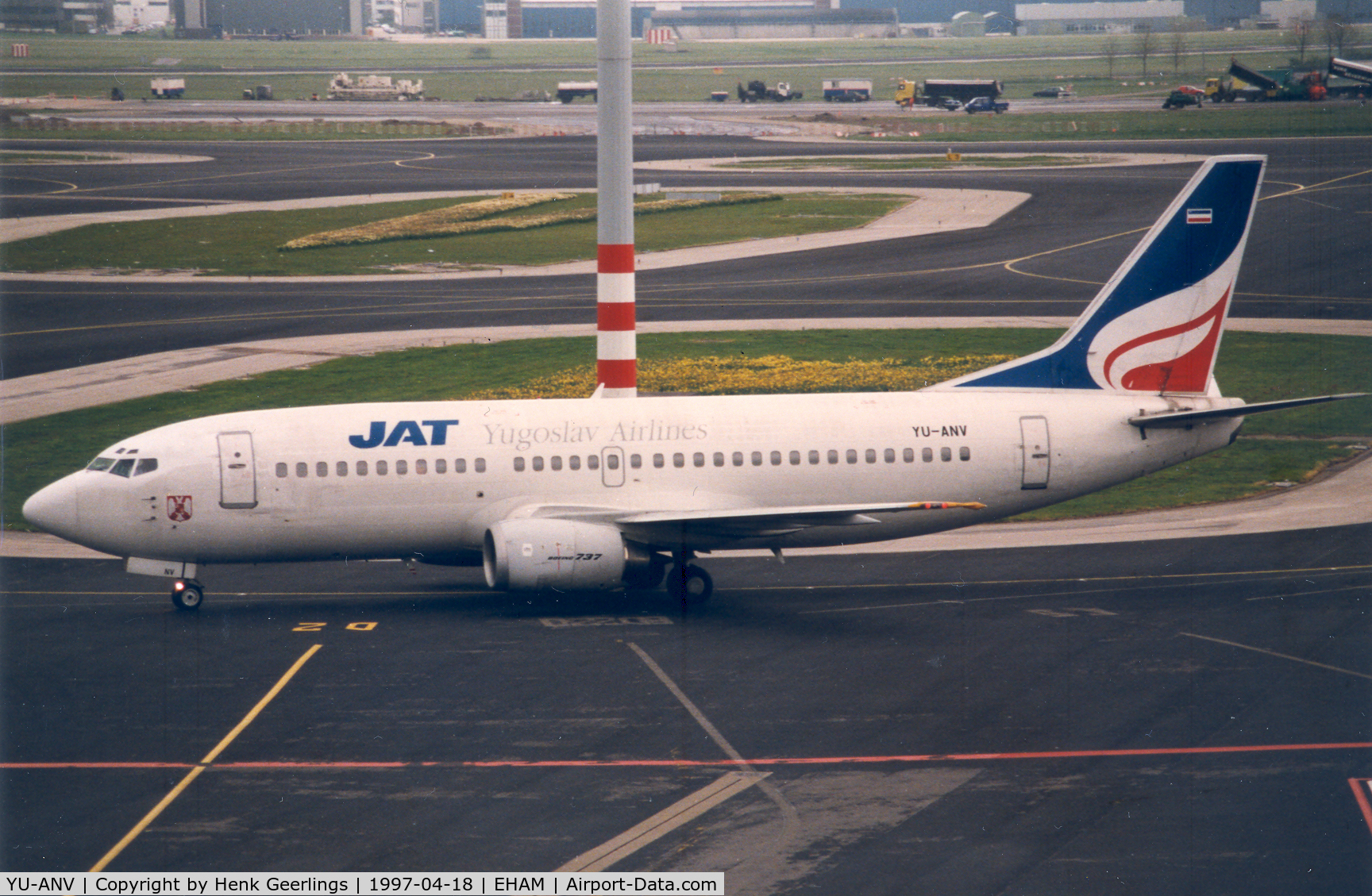 YU-ANV, 1988 Boeing 737-3H9 C/N 24140, JAT