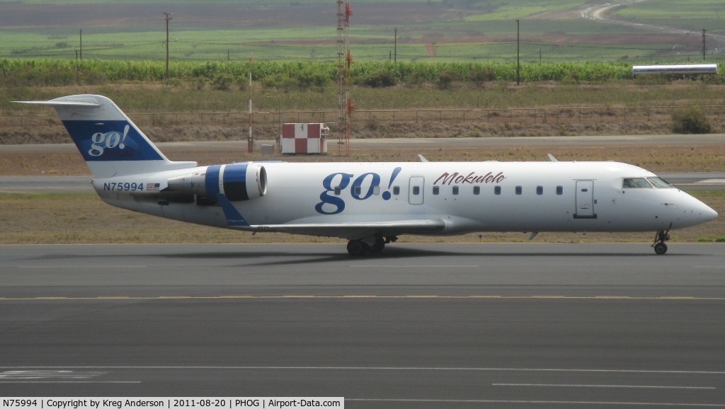 N75994, 2000 Bombardier CRJ-200ER (CL-600-2B19) C/N 7367, go! Mokulele Bombardier CRJ-200