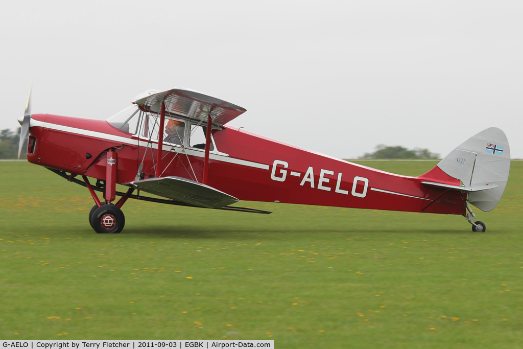 G-AELO, 1936 De Havilland DH.87B Hornet Moth C/N 8105, At 2011 LAA Rally