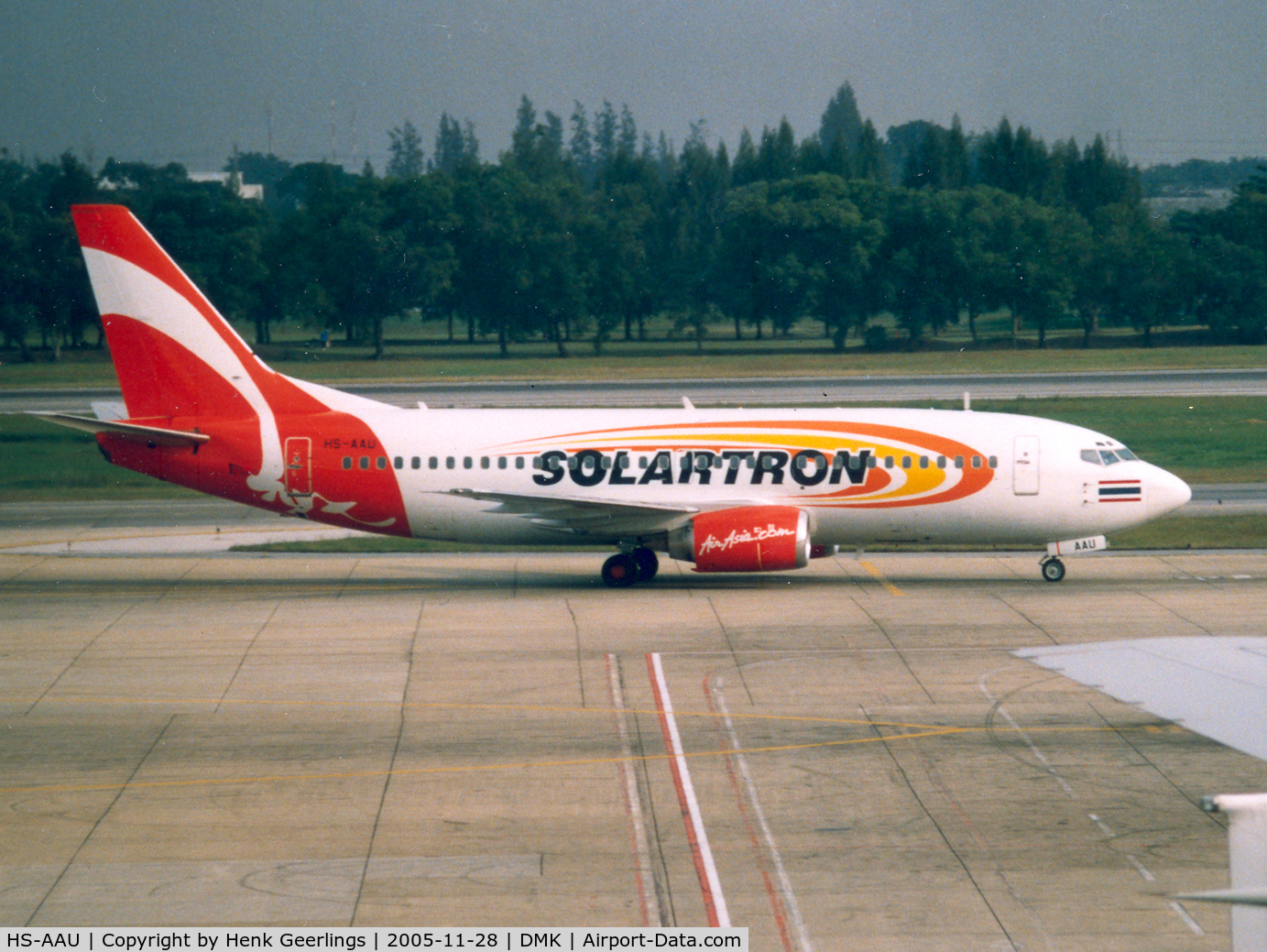 HS-AAU, 1987 Boeing 737-3B7 C/N 23378, Air Asia , cs Solartron