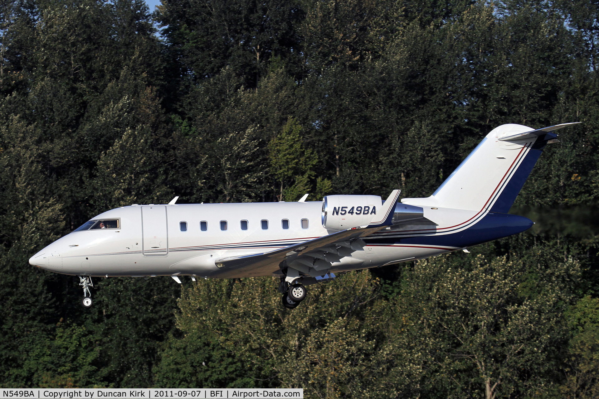 N549BA, 2008 Bombardier Challenger 605 (CL-600-2B16) C/N 5775, One of several Boeing operated Challengers