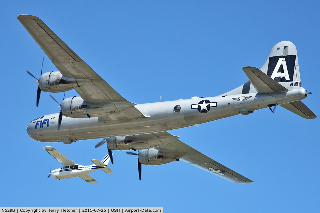 N529B, 1944 Boeing B-29A-60-BN Superfortress C/N 11547, At 2011 Oshkosh - the only serviceable B-29 left flying