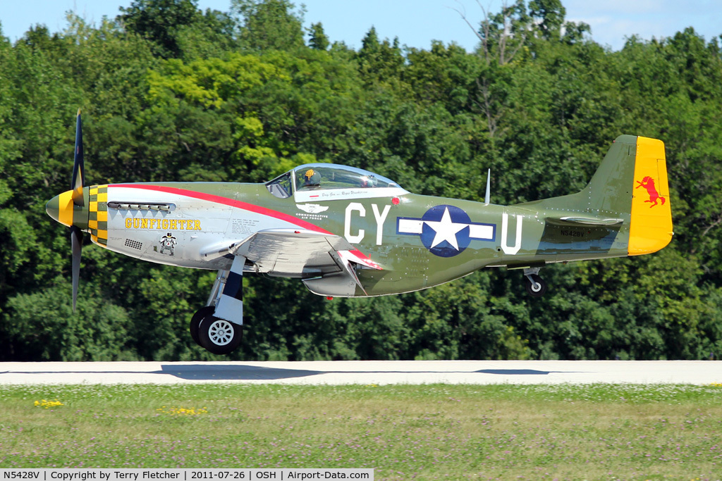 N5428V, 1944 North American P-51D Mustang C/N 122-39723, At 2011 Oshkosh