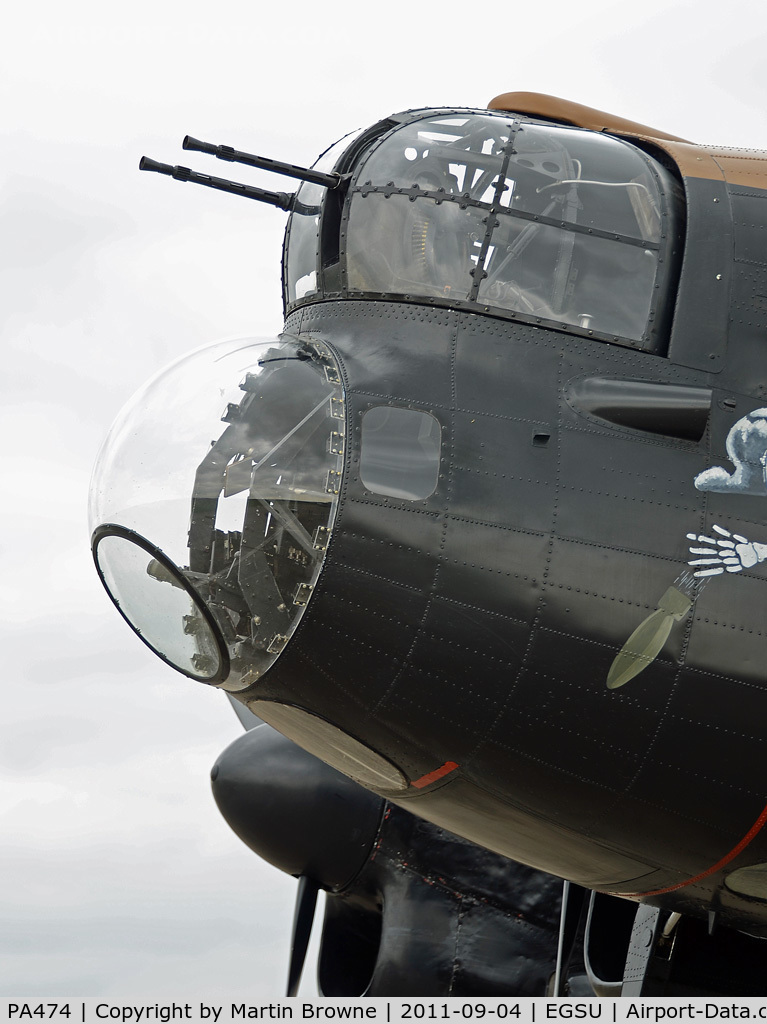 PA474, 1945 Avro 683 Lancaster B1 C/N VACH0052/D2973, CLOSE UP OF THE NOSE