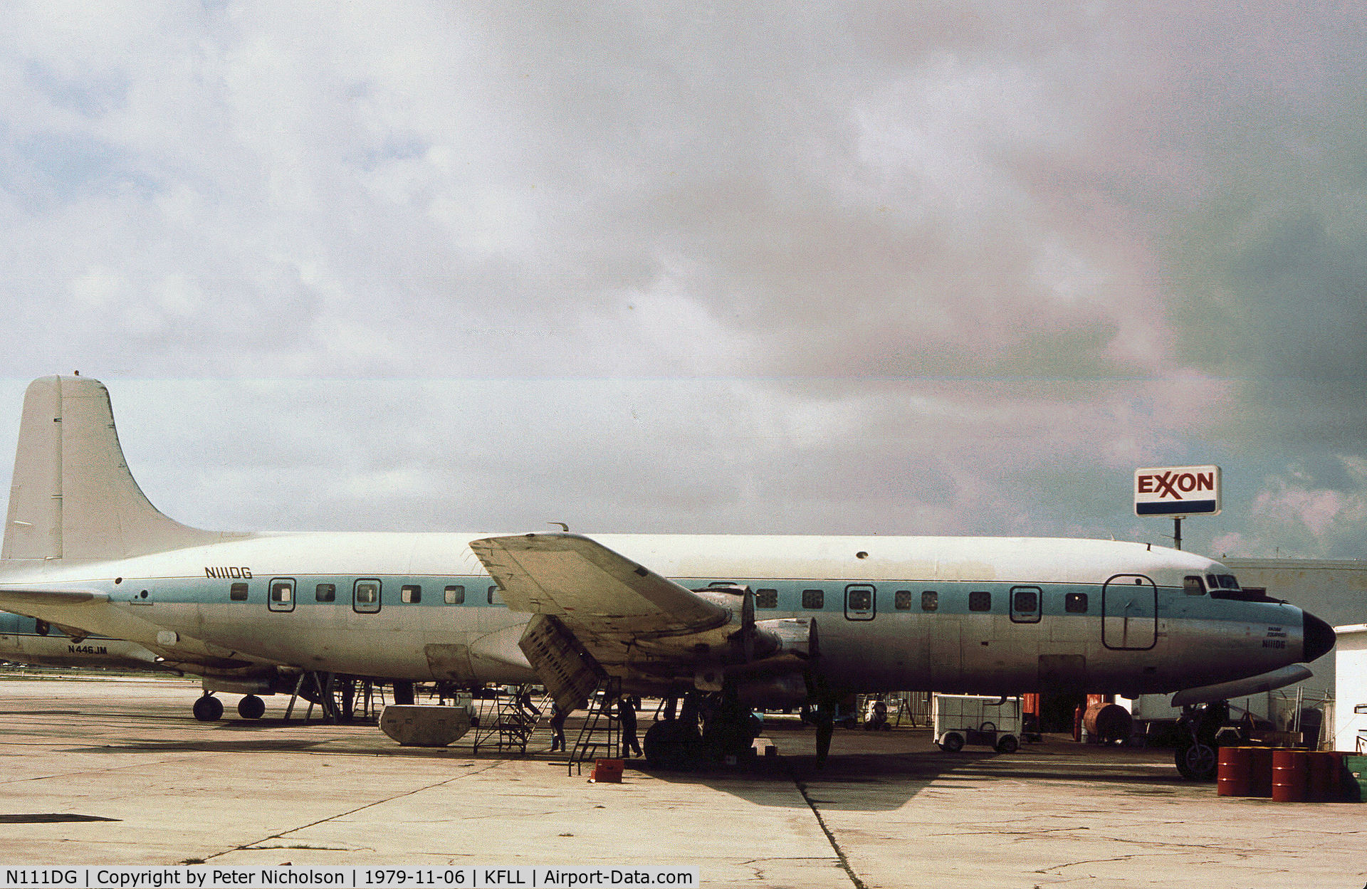 N111DG, 1953 Douglas DC-6B C/N 44110, DC-6B as seen at Fort Lauderdale in November 1979.