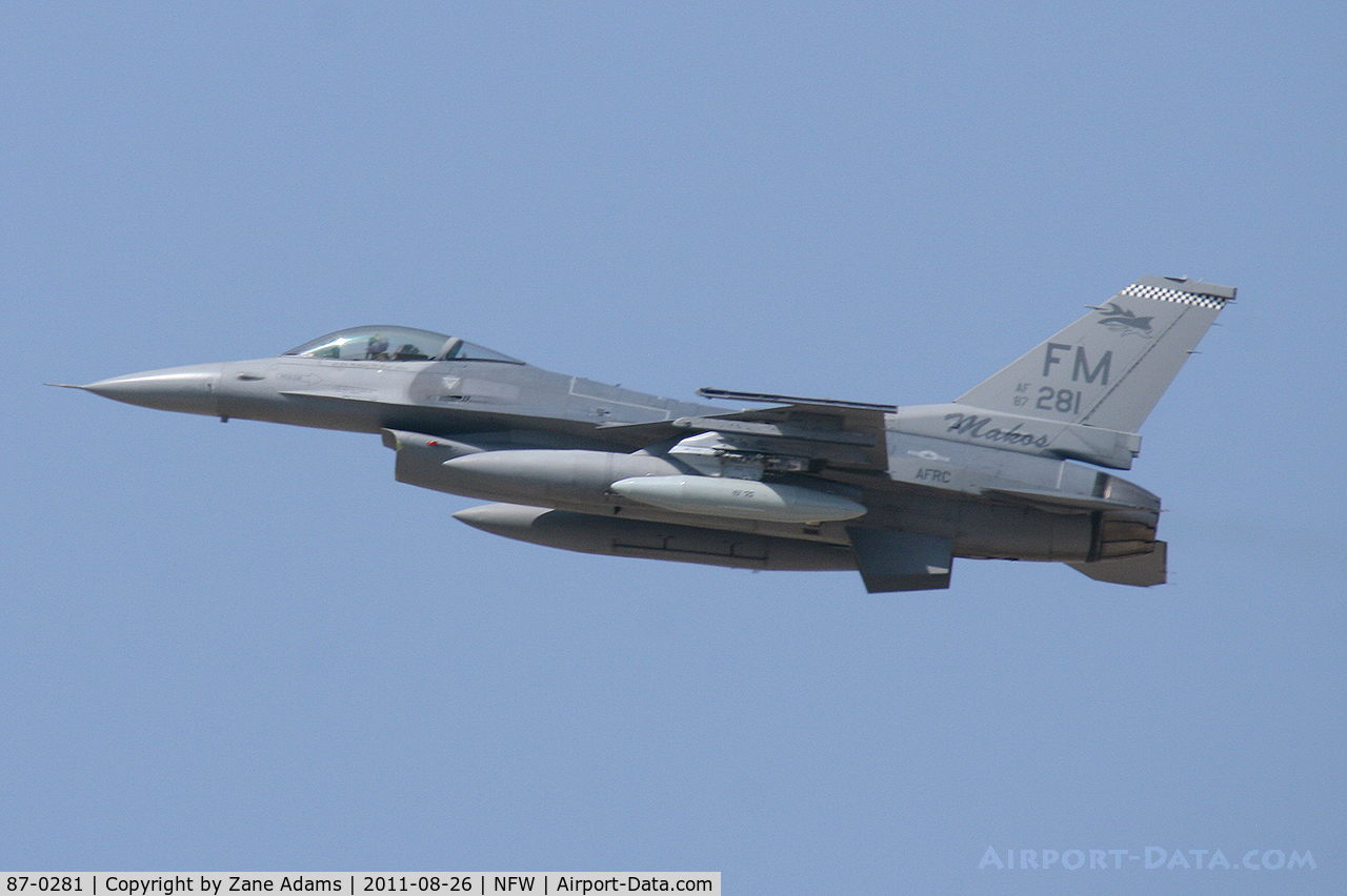 87-0281, 1986 General Dynamics F-16C Fighting Falcon C/N 5C-542, At NAS/JRB Fort Worth