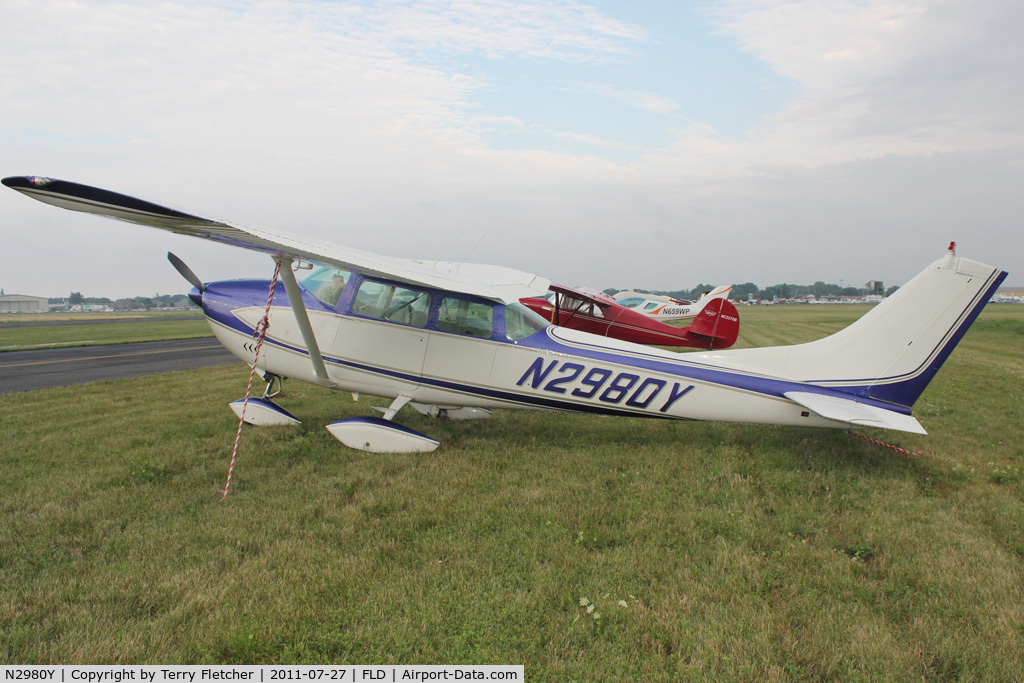 N2980Y, 1962 Cessna 182E Skylane C/N 18253980, At Fond Du Lac WI - during 2011 Oshkosh week