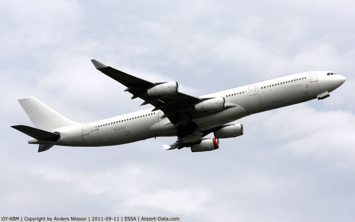 OY-KBM, 2002 Airbus A340-313X C/N 450, Departing for Miyazaki as 5K651.