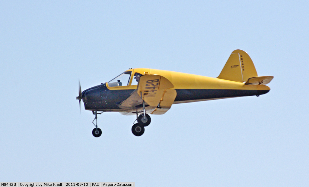 N8442B, 1946 Superior Culver V C/N V-98, Touch and go on 34L. A bonus shot on FHC's Fly Day.