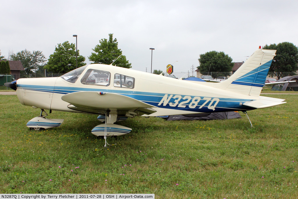 N3287Q, 1977 Piper PA-28-140 C/N 28-7725222, Aircraft in the camping areas at 2011 Oshkosh