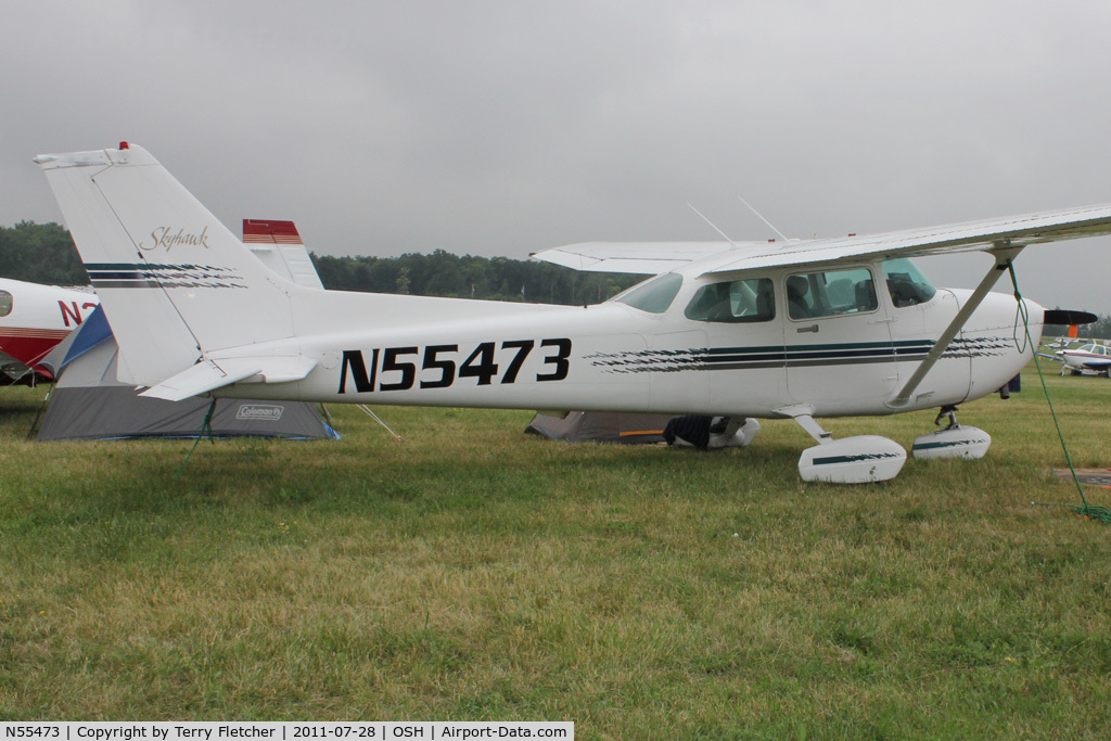 N55473, 1981 Cessna 172P C/N 17275188, Aircraft in the camping areas at 2011 Oshkosh