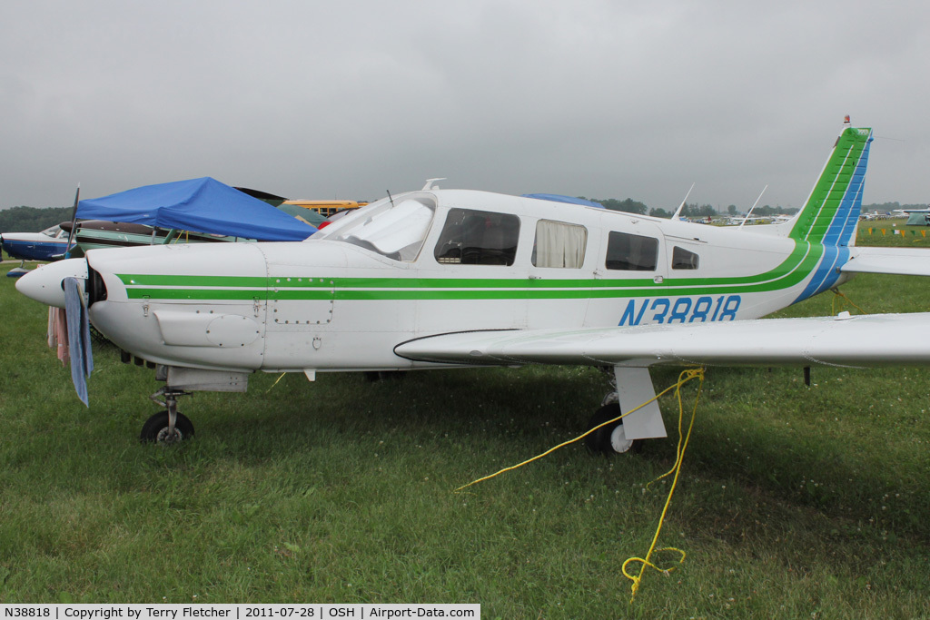 N38818, 1977 Piper PA-32R-300 Cherokee Lance C/N 32R-7780475, Aircraft in the camping areas at 2011 Oshkosh