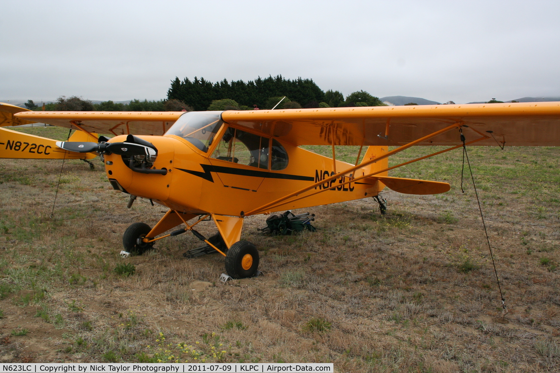 N623LC, 2006 American Legend AL3C-100 C/N AL-1024, Lompoc Piper Cub fly in 2011