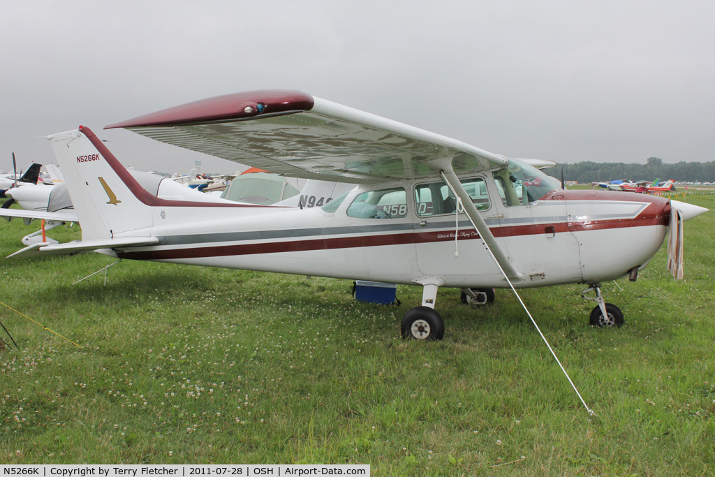 N5266K, 1980 Cessna 172P C/N 17274037, Aircraft in the camping areas at 2011 Oshkosh