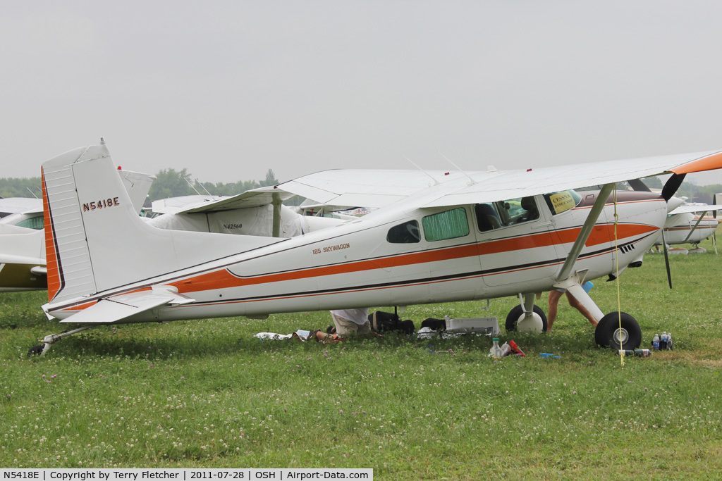 N5418E, 1979 Cessna A185F Skywagon 185 C/N 18503968, Aircraft in the camping areas at 2011 Oshkosh