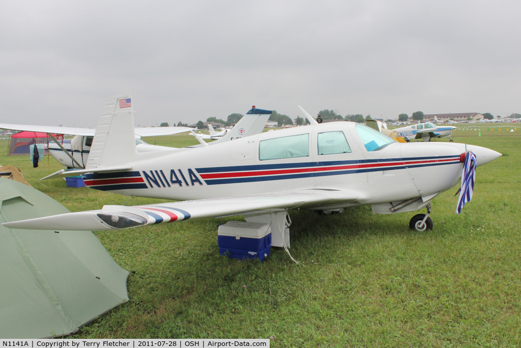 N1141A, 1981 Mooney M20J 201 C/N 24-1164, Aircraft in the camping areas at 2011 Oshkosh