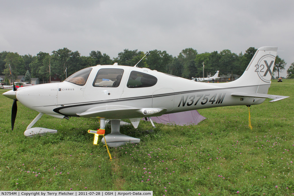 N3754M, Cirrus SR22X C/N 3663, Aircraft in the camping areas at 2011 Oshkosh