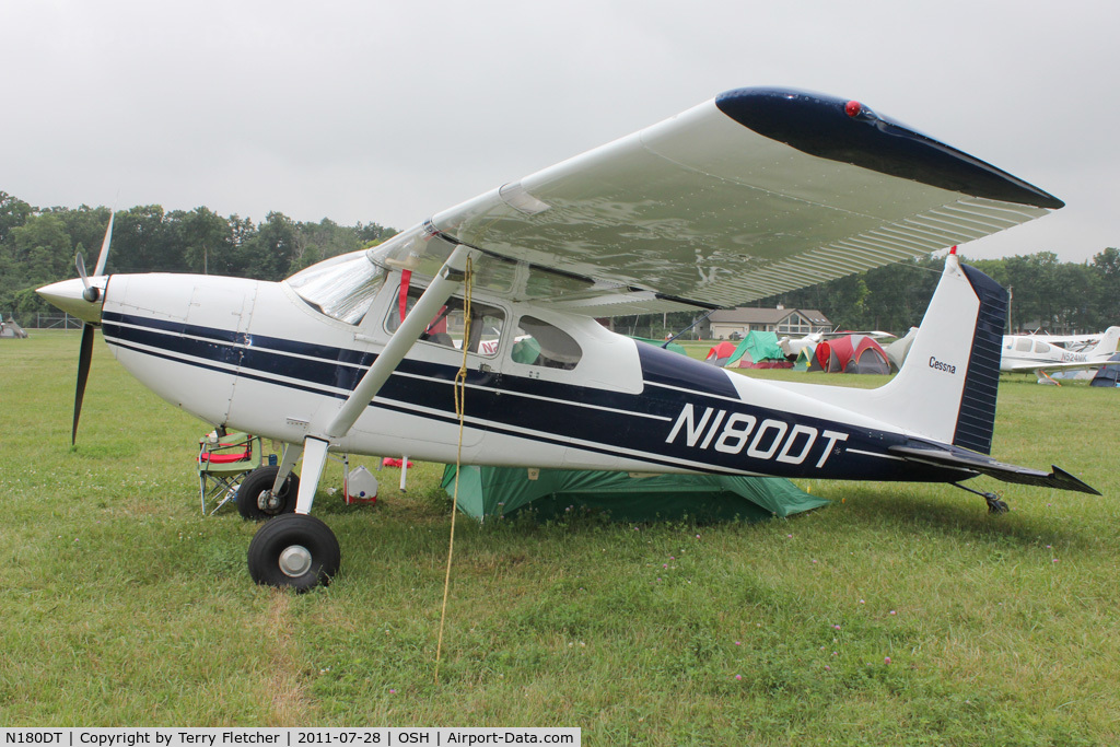 N180DT, 1954 Cessna 180 C/N 31023, Aircraft in the camping areas at 2011 Oshkosh