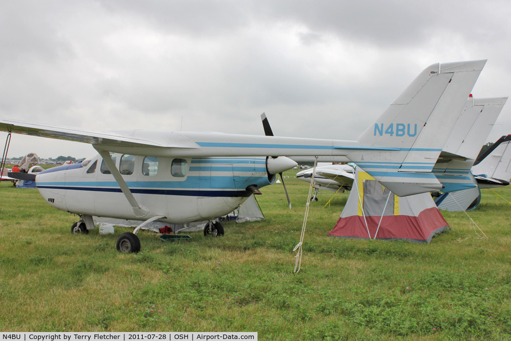 N4BU, Cessna P337H C/N P3370304, Aircraft in the camping areas at 2011 Oshkosh