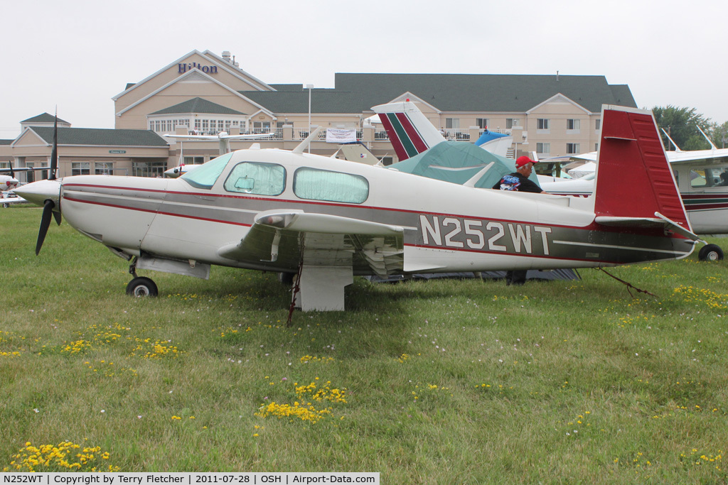N252WT, Mooney M20K C/N 25-1054, Aircraft in the camping areas at 2011 Oshkosh