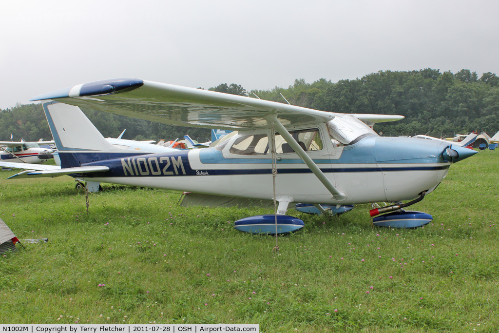 N1002M, 1970 Cessna 172L C/N 17259402, Aircraft in the camping areas at 2011 Oshkosh