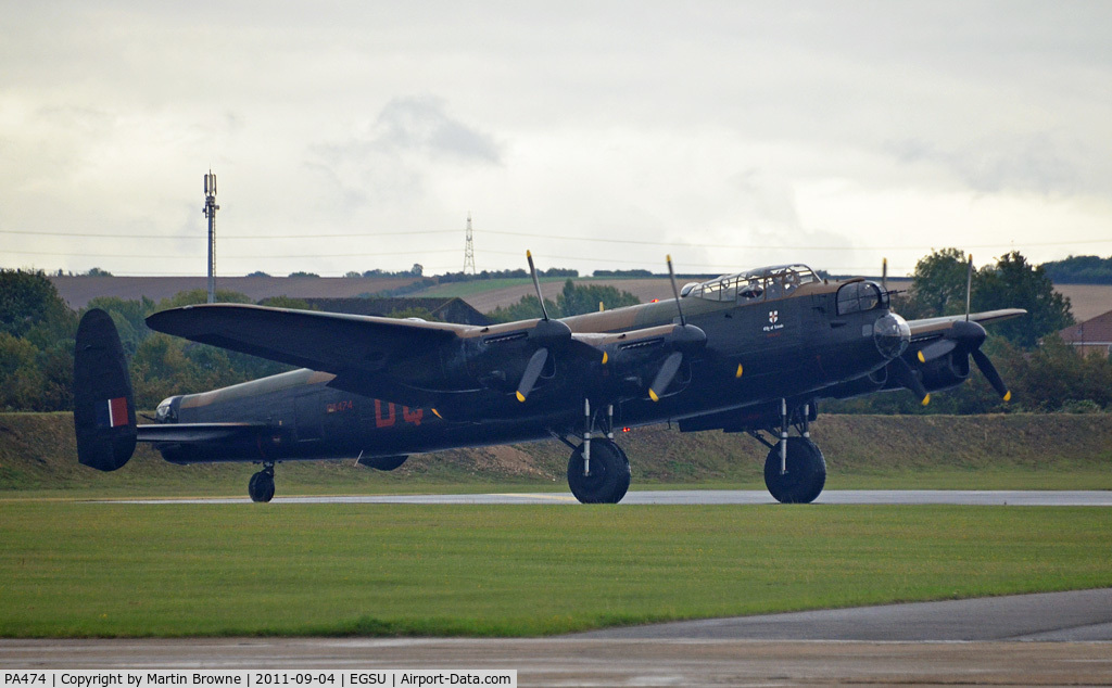 PA474, 1945 Avro 683 Lancaster B1 C/N VACH0052/D2973, THROUGH THE EXHAUST SMOKE OF ALL THE DISPLAY AIRCRAFT.
