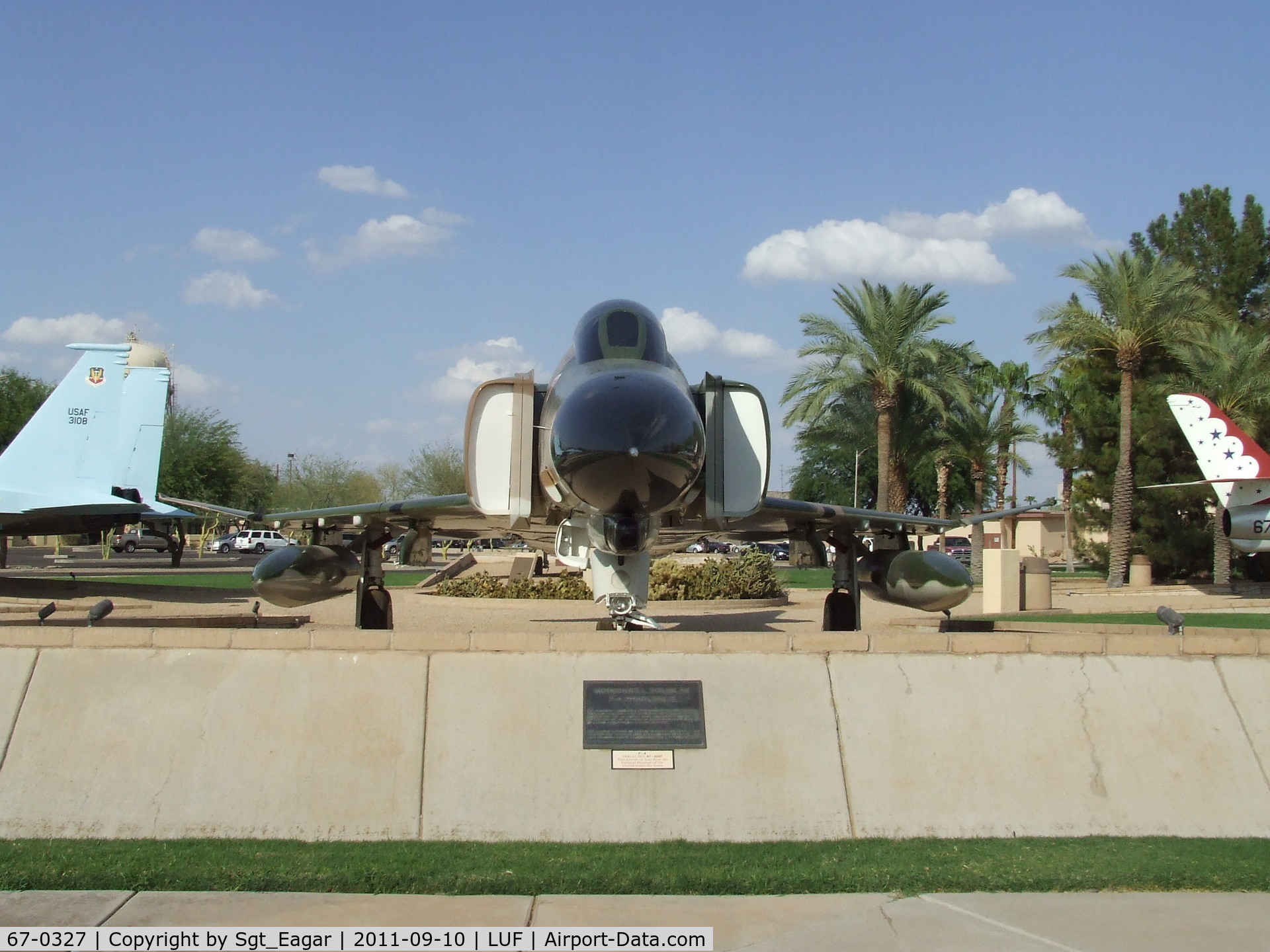 67-0327, 1967 McDonnell Douglas F-4E Phantom II C/N 3151, On display at Luke AFB AZ