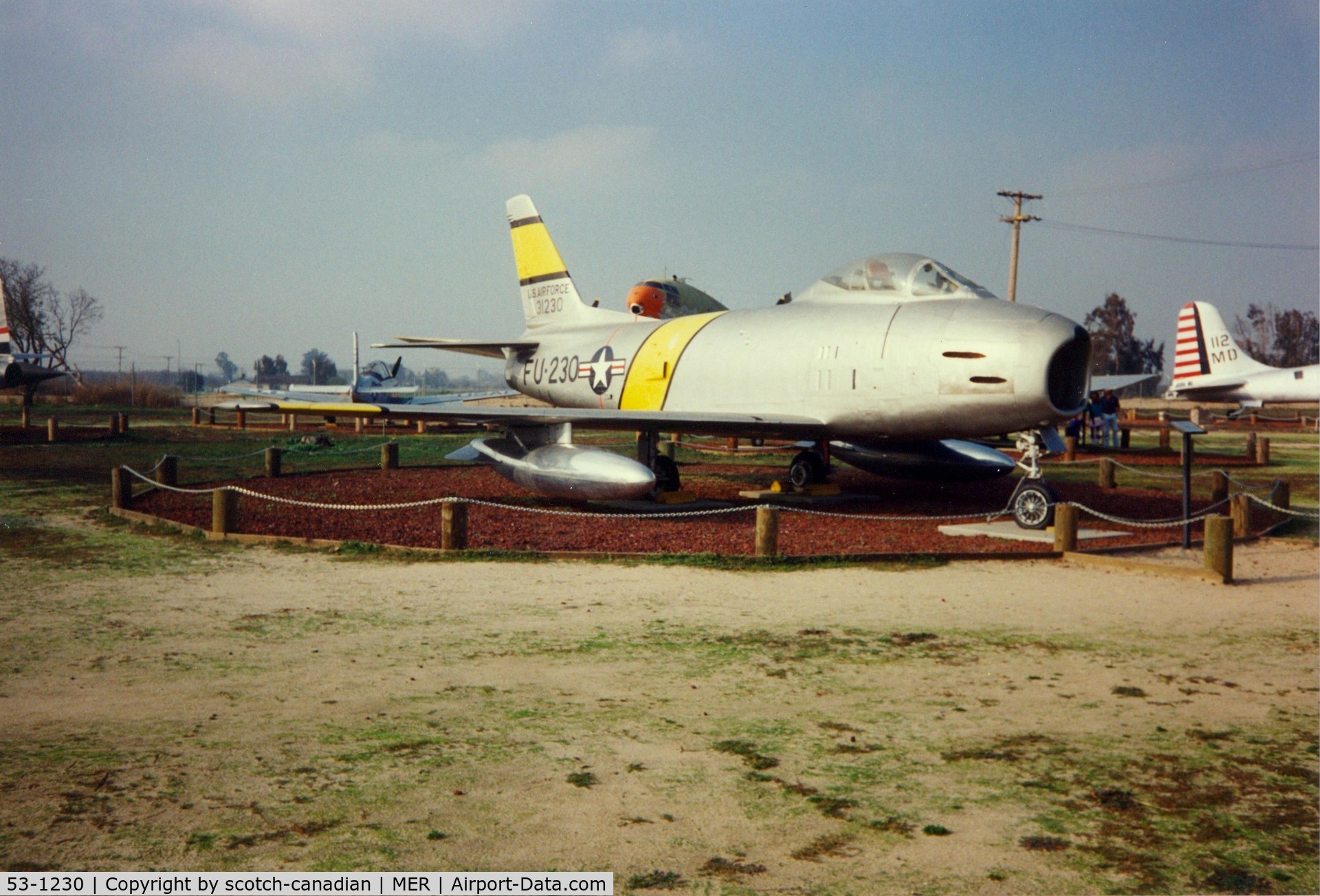 53-1230, 1953 North American F-86H Sabre C/N 203-2, North American F-86H Sabre at Castle Air Museum, Atwater, CA - July 1989