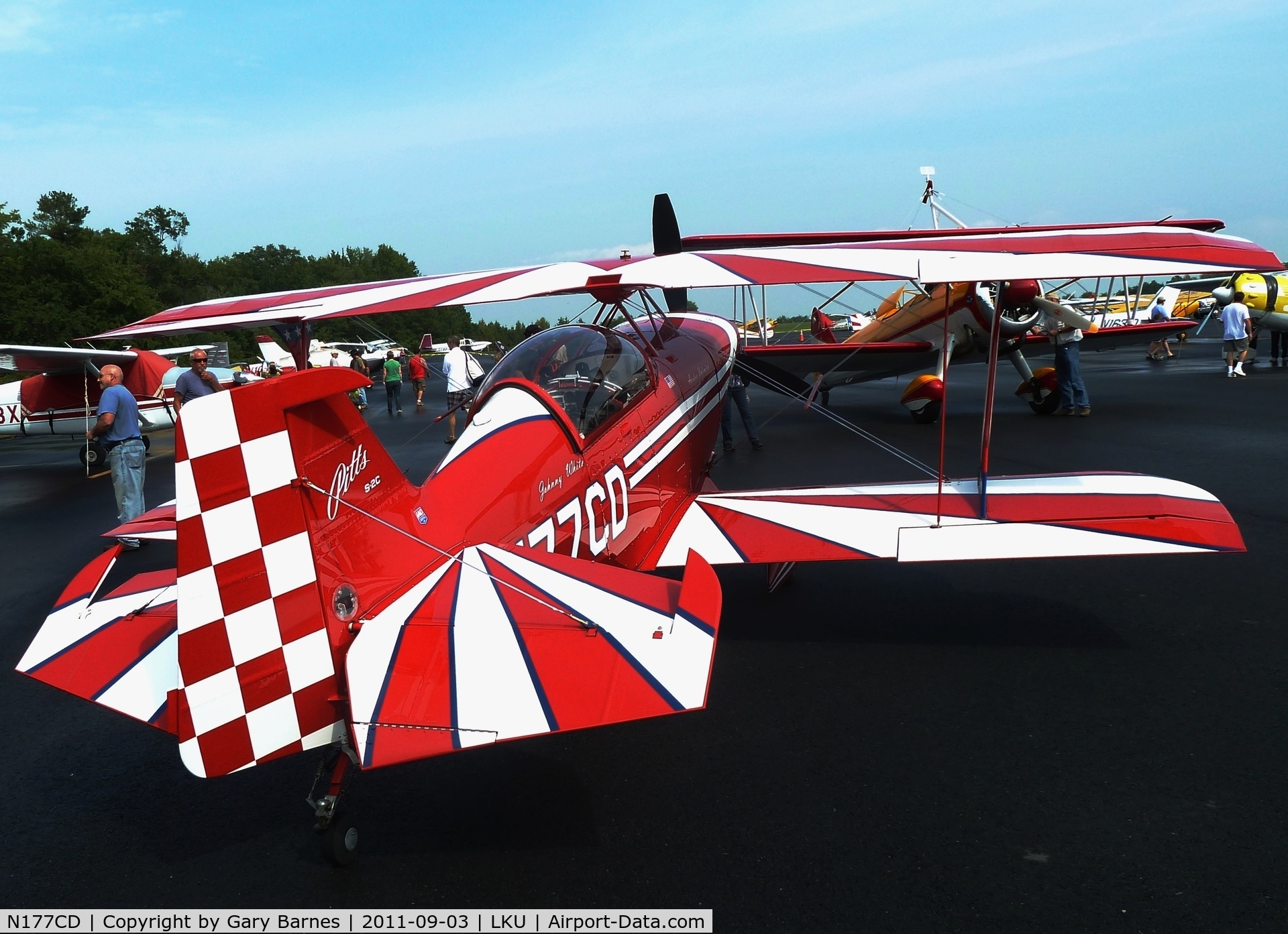 N177CD, 2004 Aviat Pitts S-2C Special C/N 6069, On display after flight