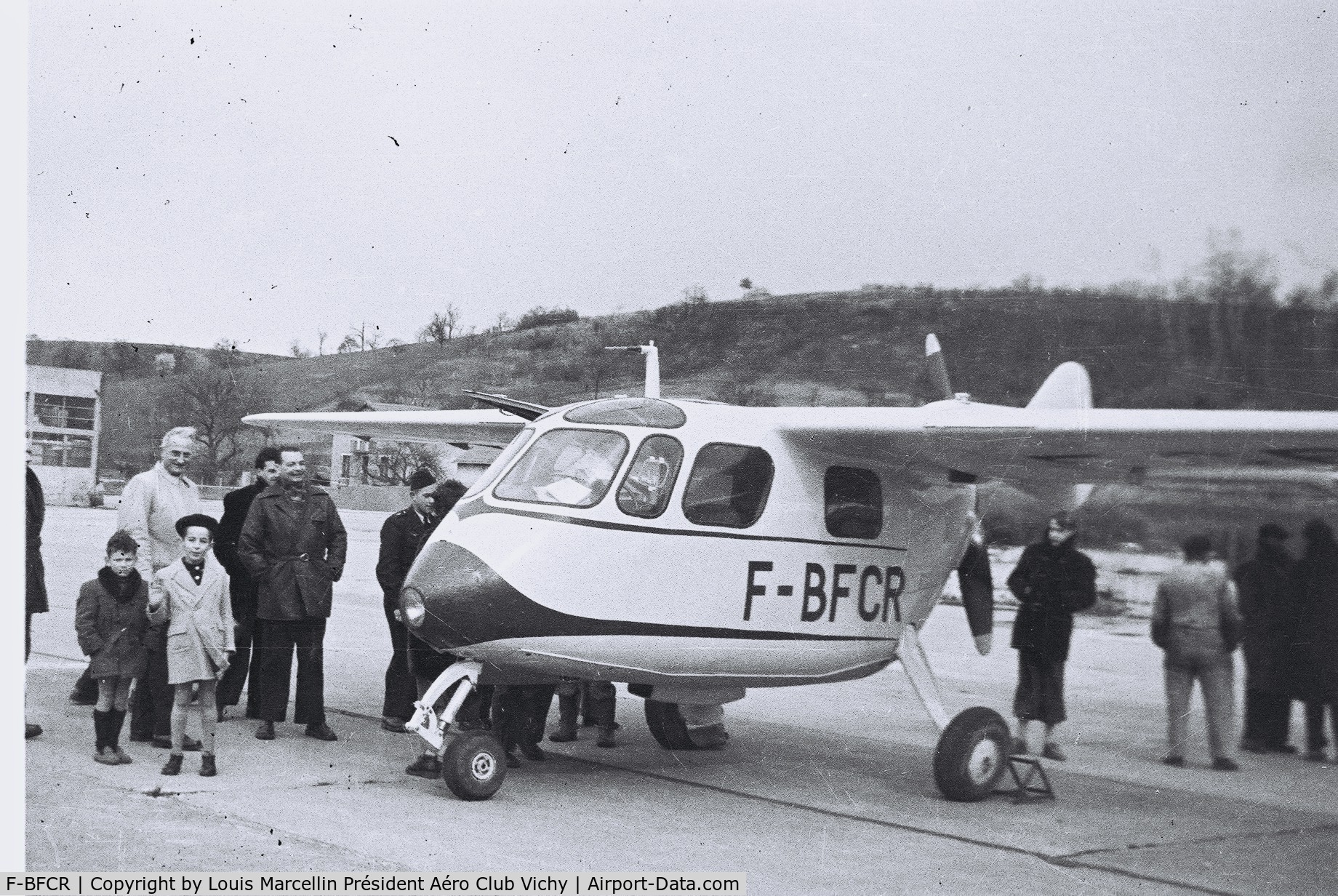 F-BFCR, SECAN SUC-10 C/N 116, SECAN SUC  Courlis with Mathis Motor. Photo taken at Vichy Rhue (closed airport) in 1951 (?)