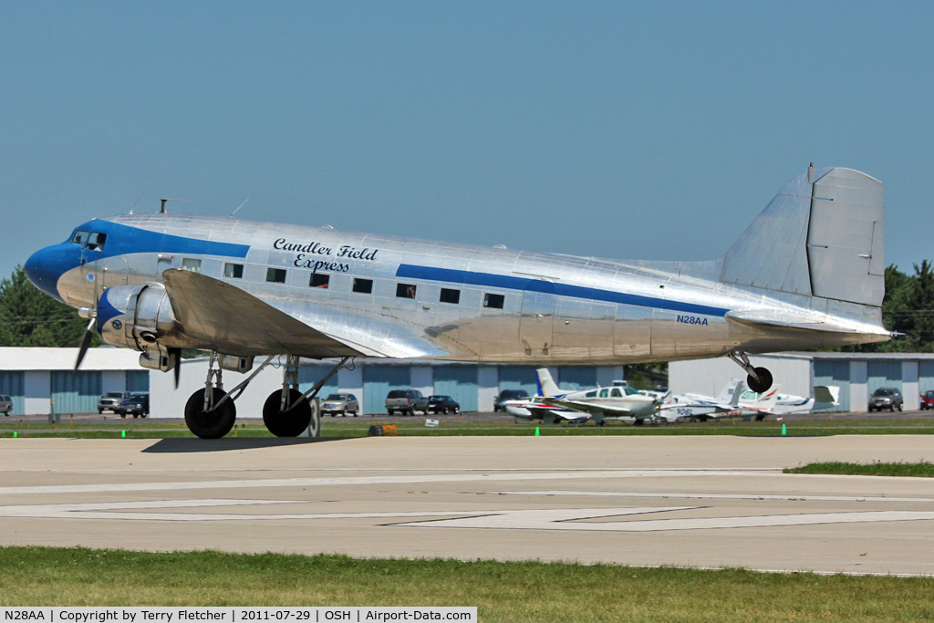 N28AA, 1940 Douglas DC-3A C/N 2239, At 2011 Oshkosh