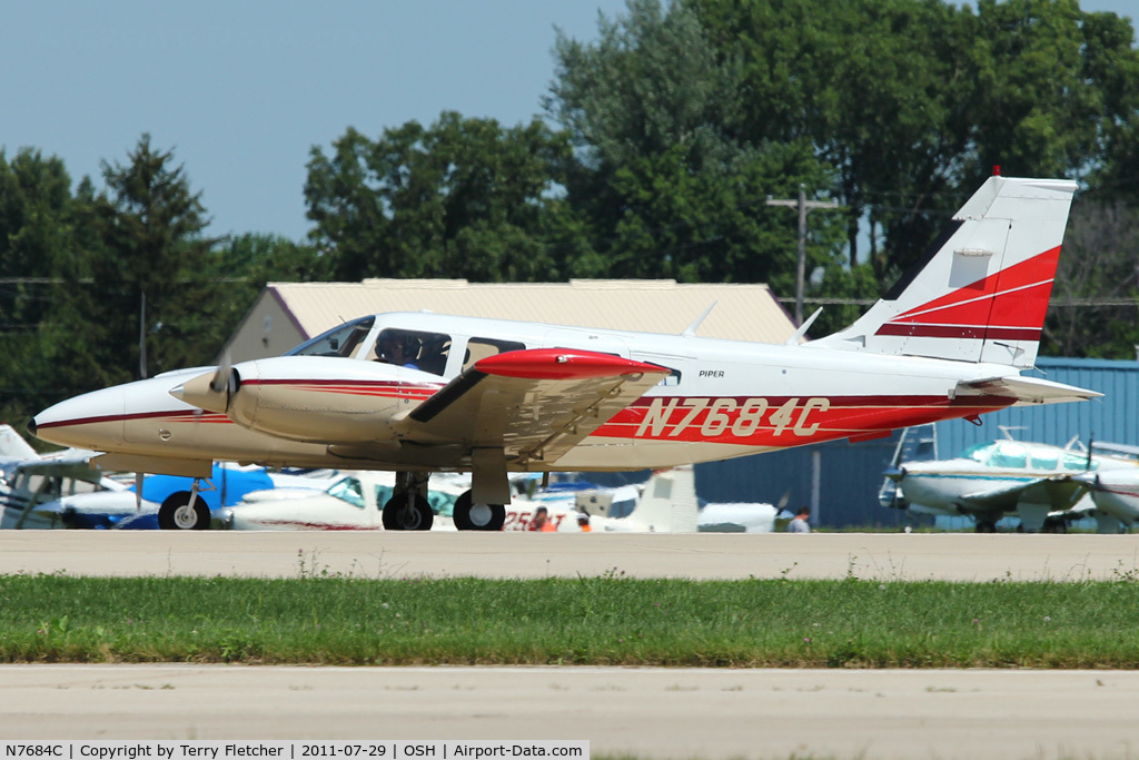 N7684C, 1976 Piper PA-34-200T Seneca II C/N 34-7570260, At 2011 Oshkosh