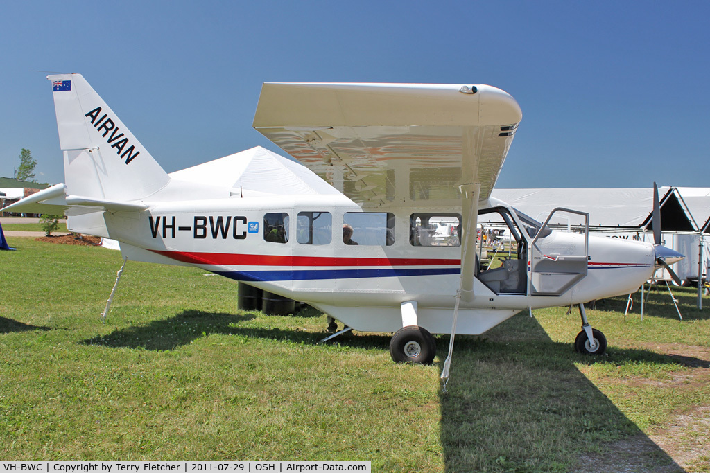 VH-BWC, Gippsland GA-8 Airvan C/N GA8-10-156, At 2011 Oshkosh on static sisplay