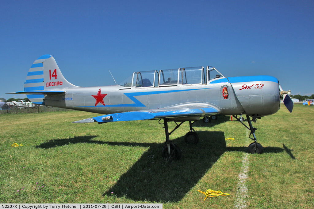 N2207X, 1982 Yakovlev Yak-52 C/N 822014, At 2011 Oshkosh