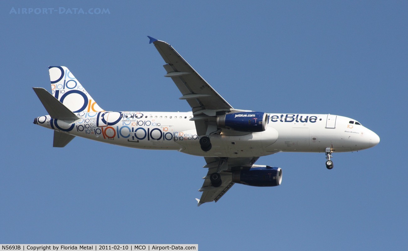 N569JB, 2003 Airbus A320-232 C/N 2075, 10th Anniversary Jet Blue nicknamed 