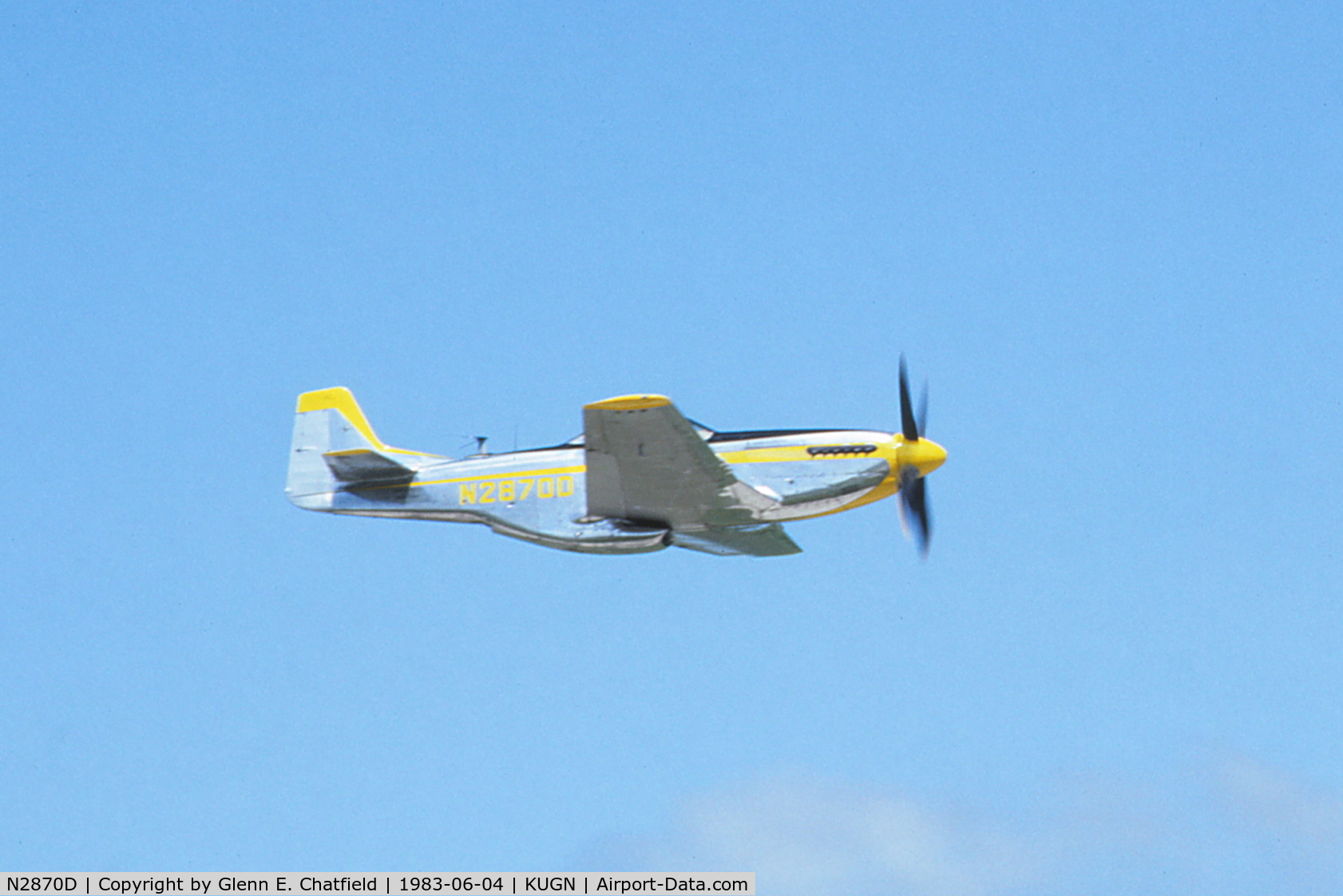 N2870D, North American F-51D Mustang C/N 44-63350, Air show fly by