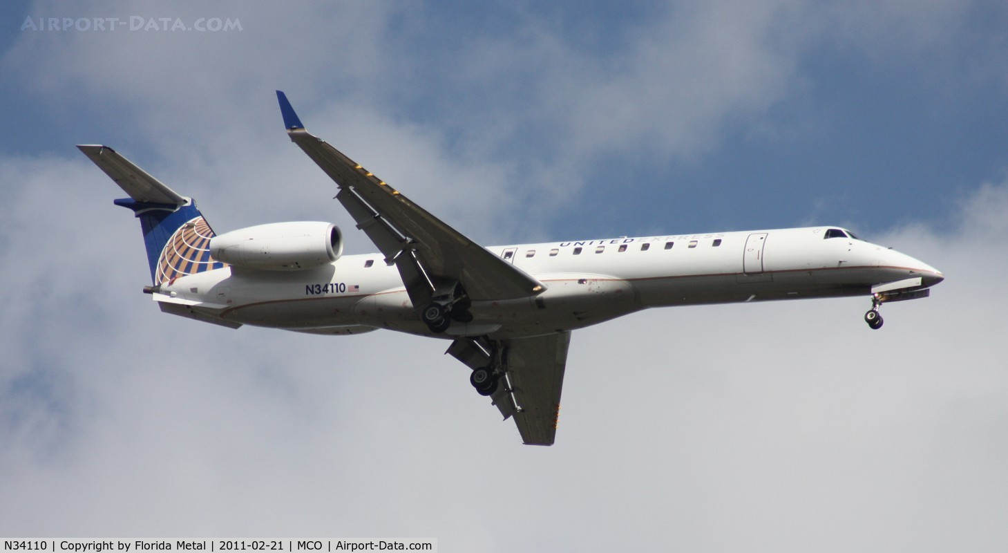 N34110, 2002 Embraer ERJ-145XR (EMB-145XR) C/N 145658, United Express ERJ-145XR