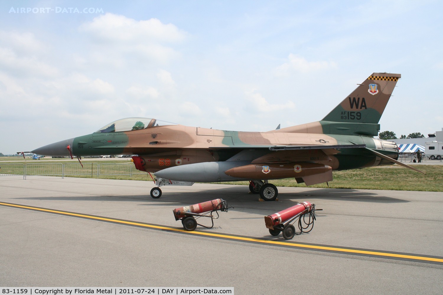 83-1159, 1983 General Dynamics F-16C Fighting Falcon C/N 5C-42, F-16C in aggressor colors