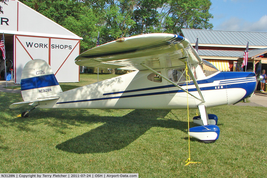 N3128N, 1947 Cessna 120 C/N 13386, At 2011 Oshkosh
