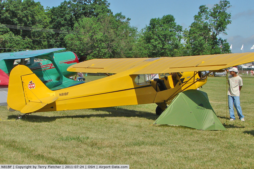 N81BF, Piper J3L-65 Cub C/N 6084, At 2011 Oshkosh