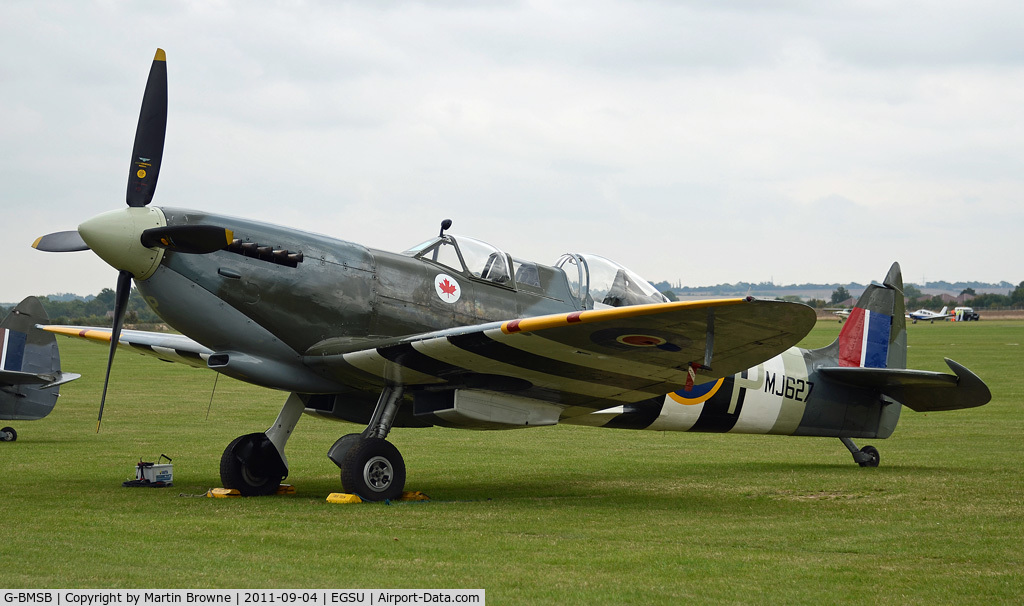 G-BMSB, 1943 Supermarine 361 Spitfire T.IX C/N CBAF.7722, DULL AND RAINY