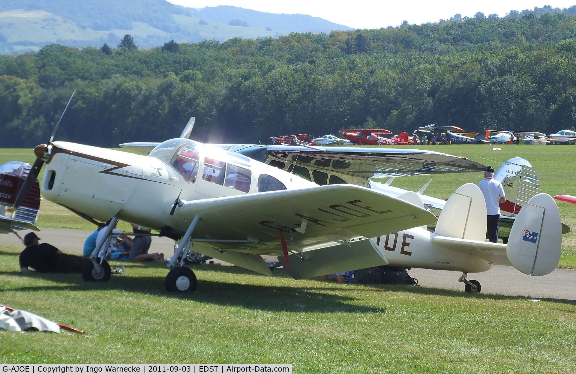 G-AJOE, 1947 Miles M.38 Messenger 2A C/N 6367, Miles M.38 Messenger 2A at the 2011 Hahnweide Fly-in, Kirchheim unter Teck airfield