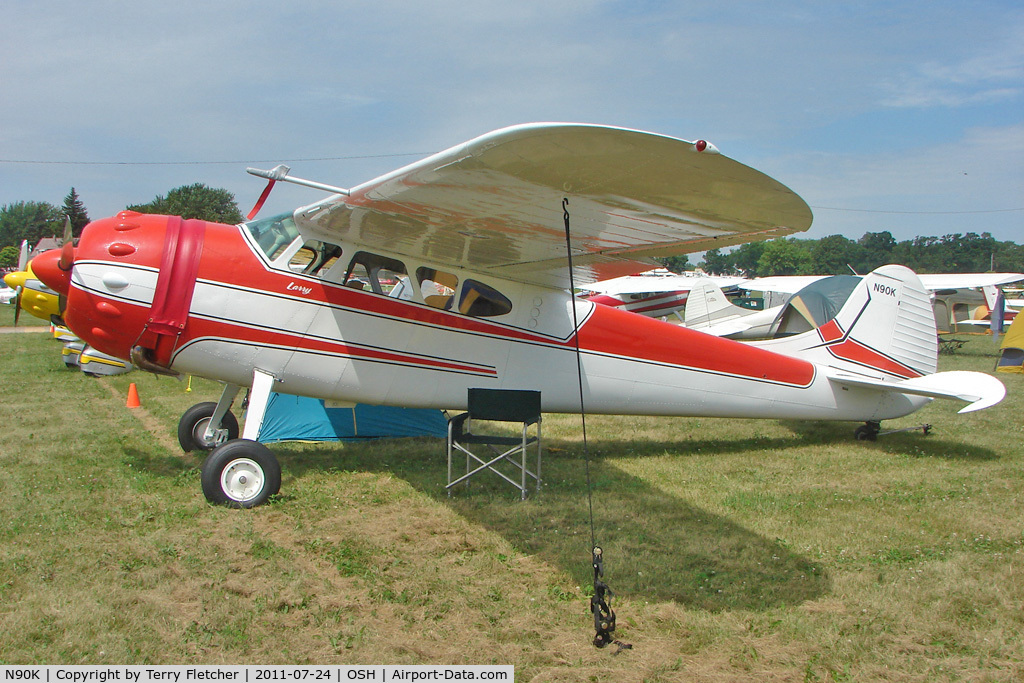 N90K, 1949 Cessna 195A C/N 7439, At 2011 Oshkosh