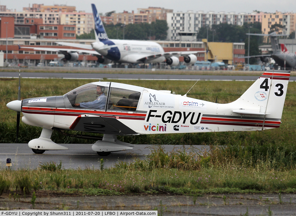 F-GDYU, Robin DR-400-120 C/N 1654, Participant of the French Young Pilot Tour 2011