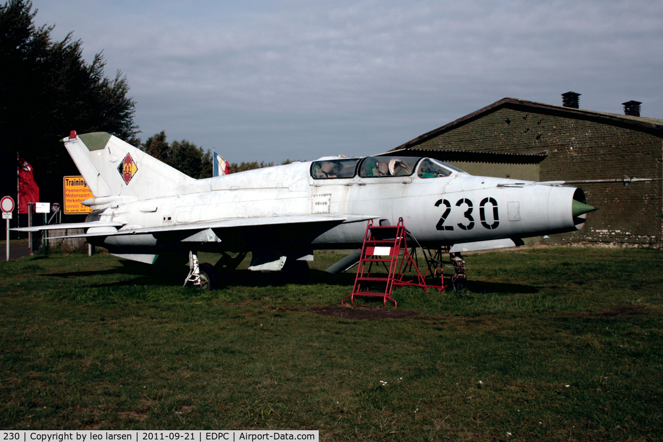 230, Mikoyan-Gurevich MiG-21US C/N 04685134, MIG-21US  230 Peenemunde Germany 21.9.11