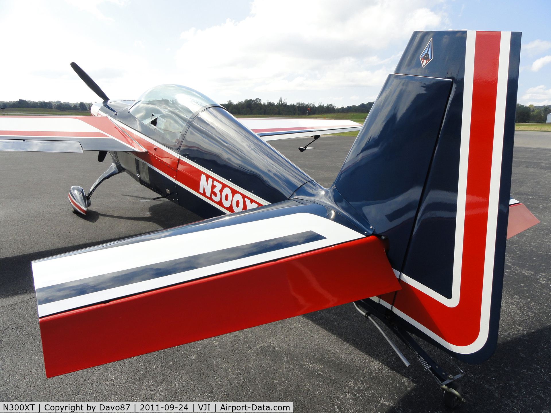 N300XT, 1991 Extra EA-300 C/N 023, Extra 300 after performing at the 2011 Abingdon, Virginia Kiwanis Club Wings and Wheels Show.