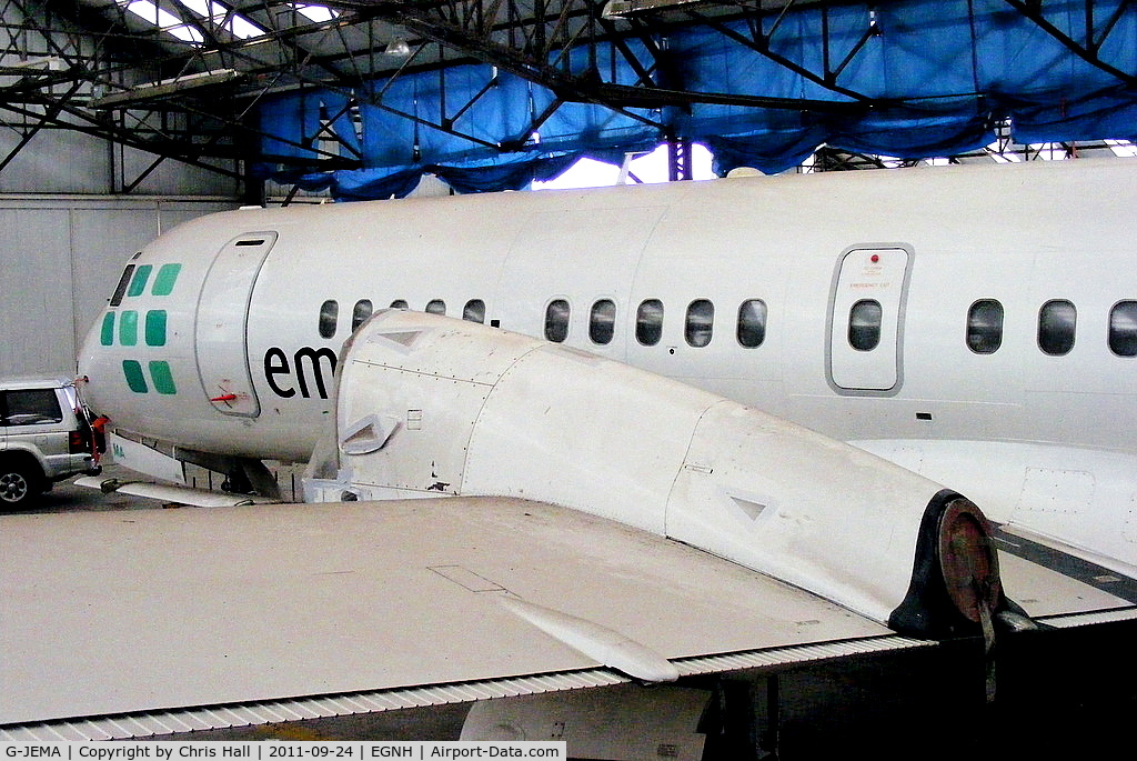 G-JEMA, 1990 British Aerospace ATP C/N 2028, former Emerald Airways ATP in storage at Blackpool Airport